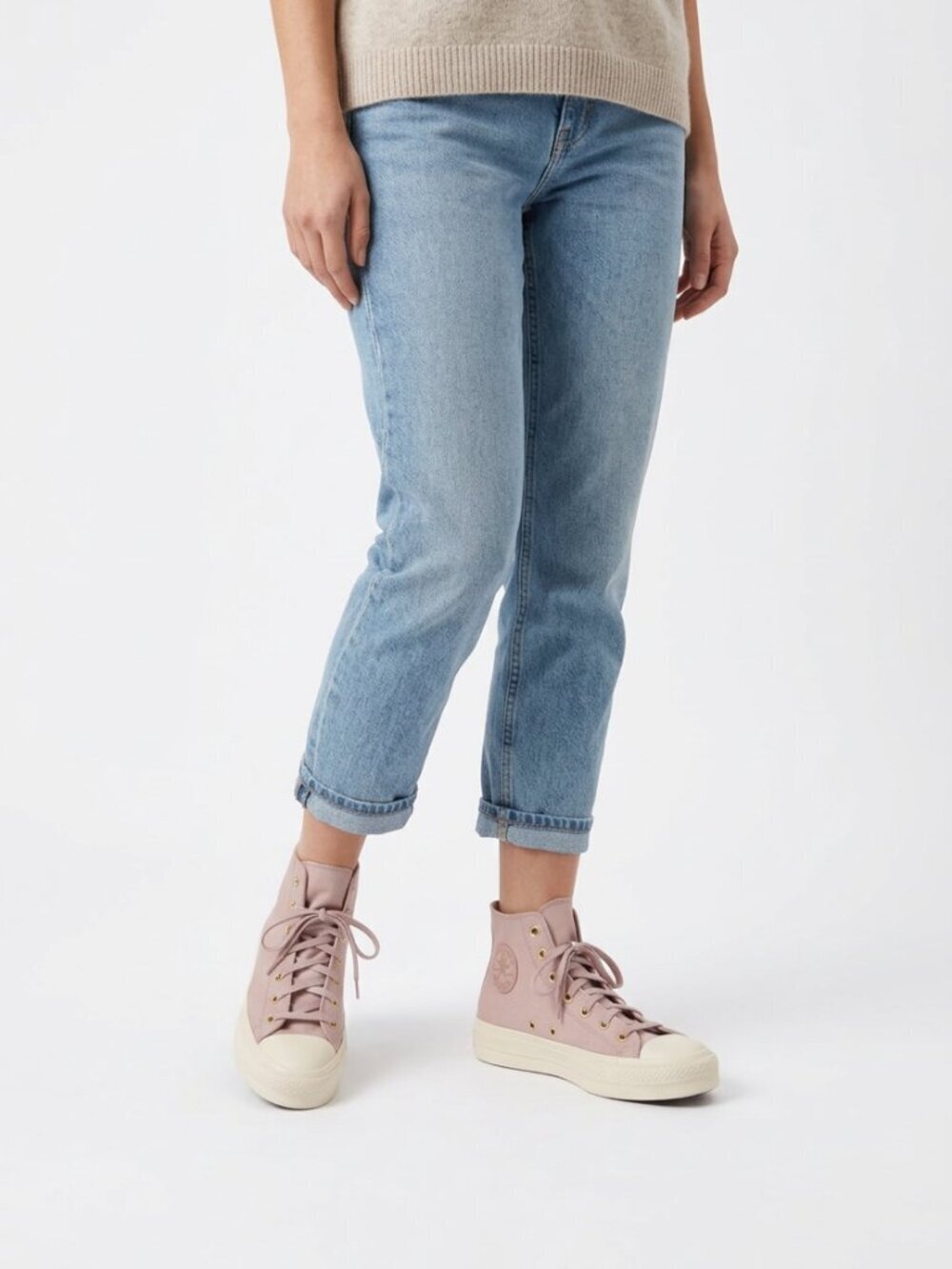 Converse Chuck Taylor All Star Lift Platform High Tops – Blush Pink – Size 40.5